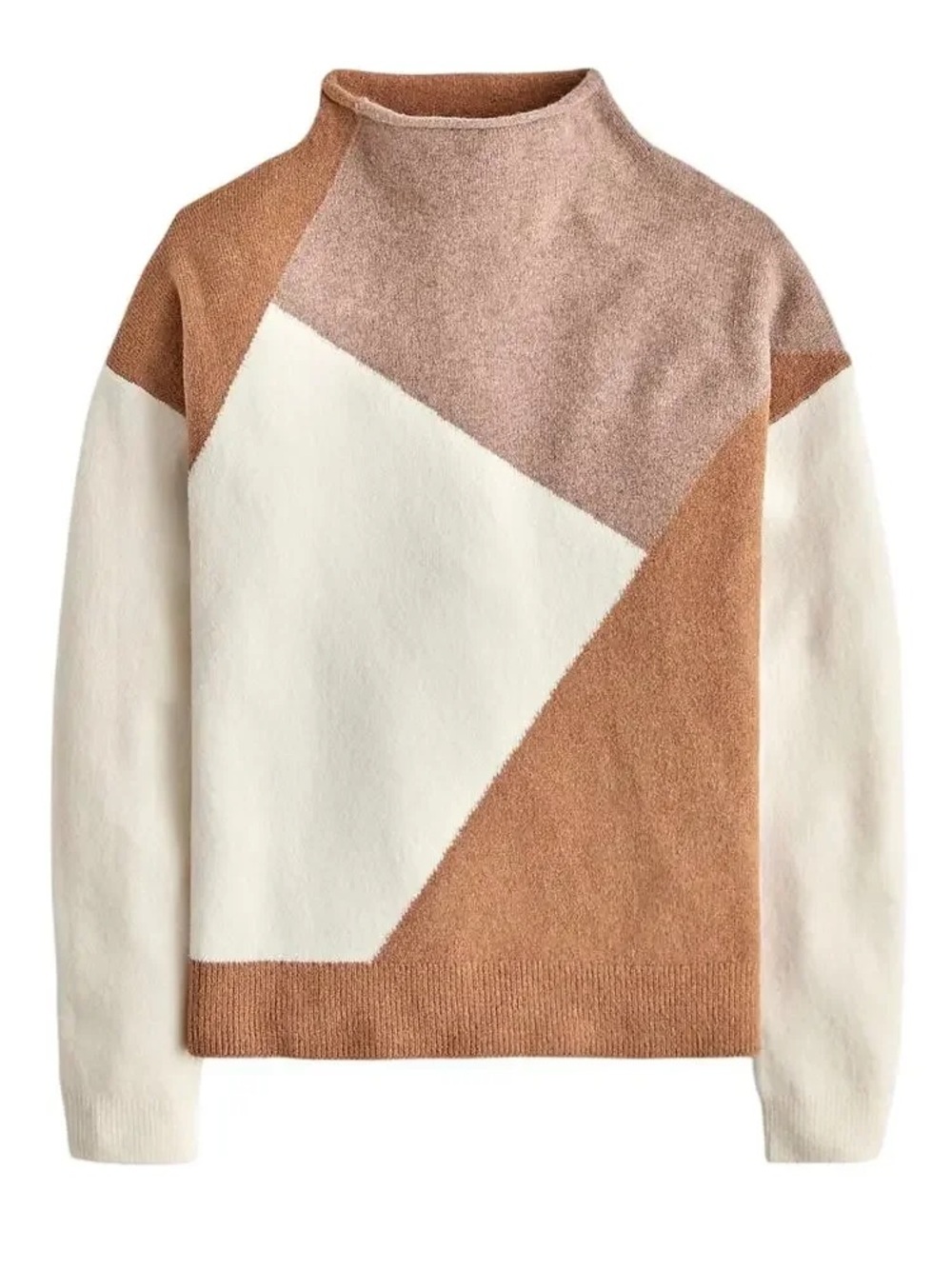 J.Crew Factory Colorblock Mockneck Sweater Extra Soft Size 2X